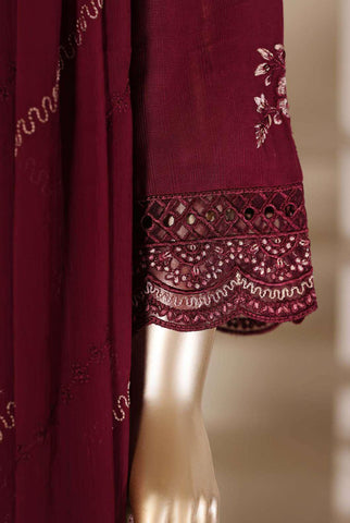 Sadabahar Luxury | Embroidered 3 Piece Stitched Slub Lawn Suit D-4