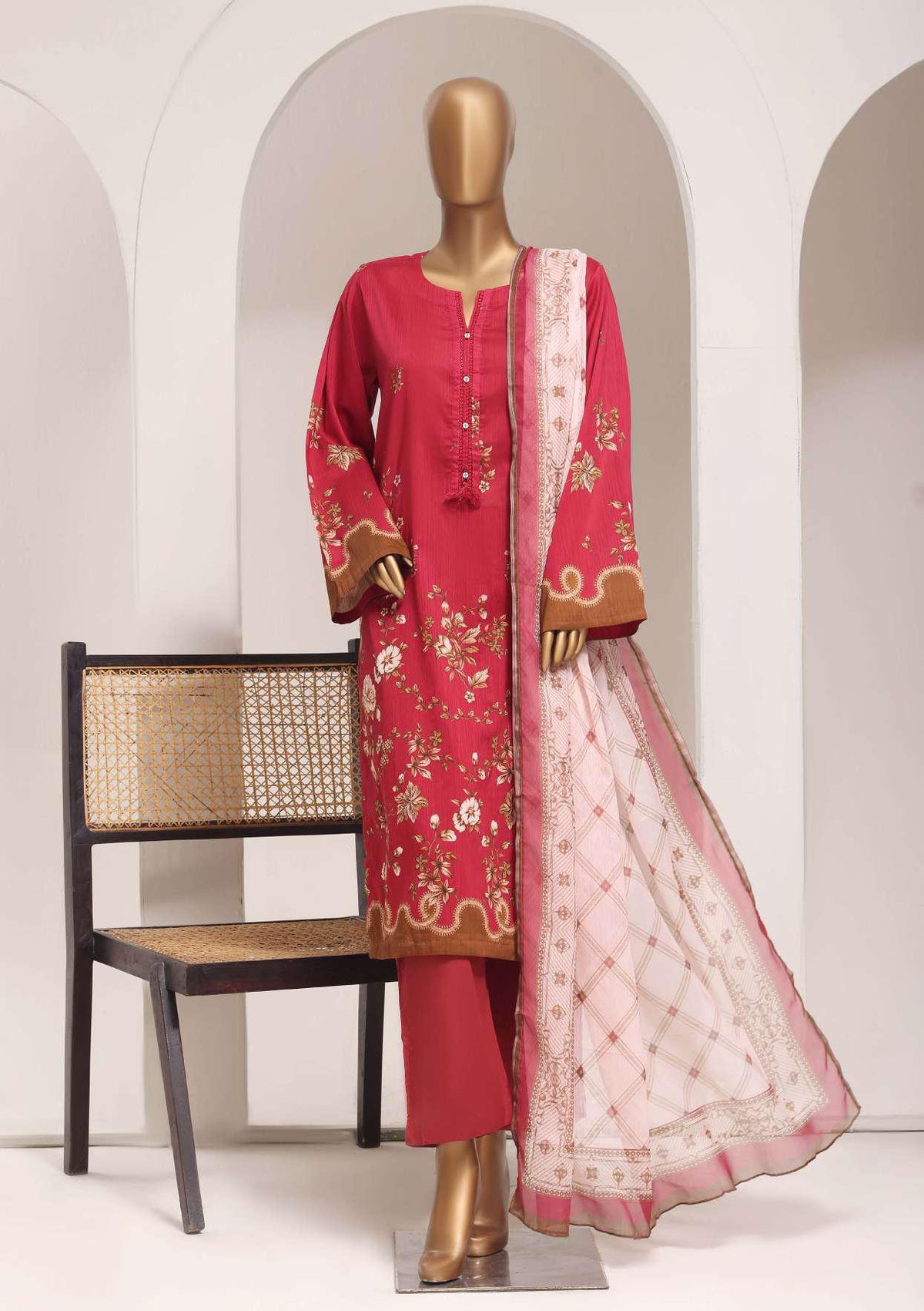 Sadabahar Printed Lawn Vol-11-2 | Printed Lawn 3 Piece Stitched Suit D-4