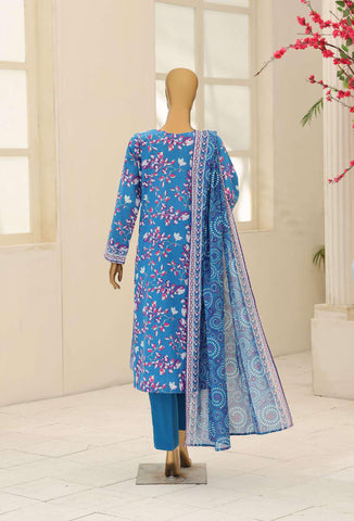 Summer Shades by HZ Textiles | Printed 3 Piece Unstitched Lawn Suit D-1