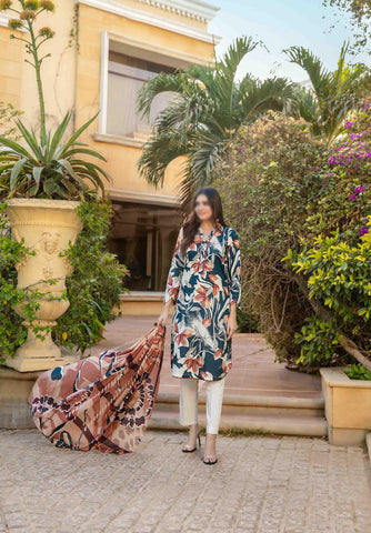 Naimal Lawn Slub Digital Print Vol-2 By Tawakkal D-01