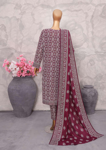 Co-Ords 3Pc Printed Khaddar Un-Stitched Coll By Hz-2