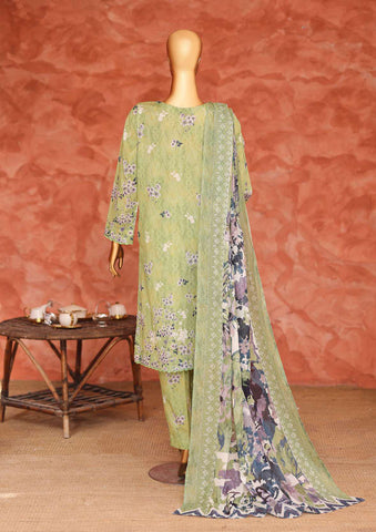 Elegant by HZ Textiles | Embroidered 3 Piece Unstitched Lawn Suit D-3
