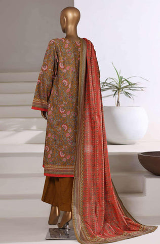 Sadabahar Printed Khaddar With Shimmer Ready To Wear 3Pc D-4
