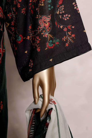 Sadabahar Printed Chamti Cotton | 3 Piece Stitched Kaftan Suit D-5