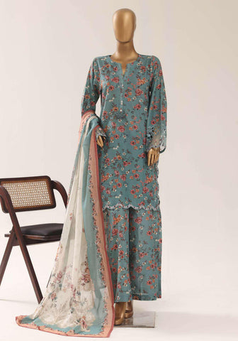 Malika by Sadabahar | Festive Embroidered Lawn 3 Piece Stitched Suit D-5