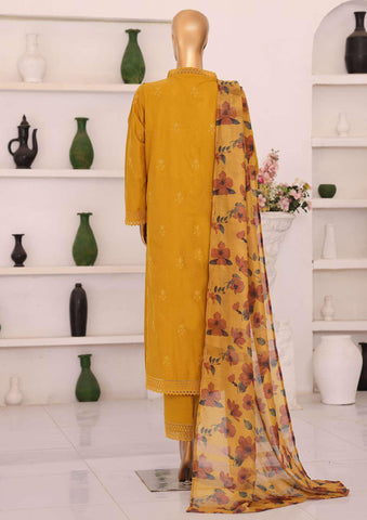 Floral Vibes by HZ Textiles | Embroidered 3 Piece Unstitched Lawn Suit D-1