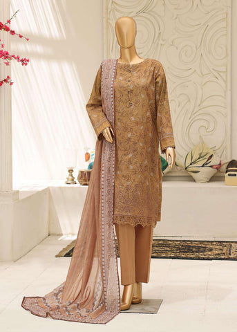 Mehak by HZ Textiles | Embroidered 3 Piece Unstitched Slub Lawn Suit D-2