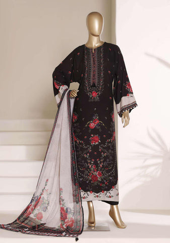 Sadabahar Kaftaan | Printed 3 Piece Stitched Viscose Suit D-5