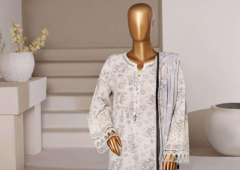 Luxury Lawn Chikankari Embroidered 3 Piece Stitched Collection By Sadabahar D-6