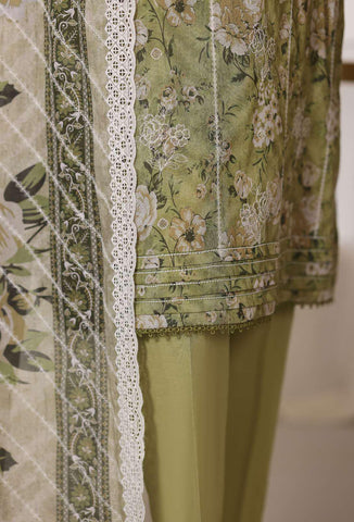 Dhagakari by HZ Textiles | Embroidered 3 Piece Unstitched Lawn Suit D-3