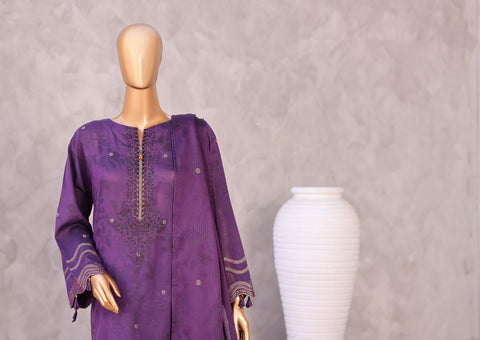 Valencia by HZ Textiles | Jacquard Embroidered 3 Piece Unstitched Suit D-3