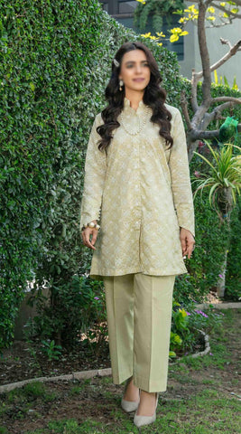 KIRAZ Un-Stitched Schiffli Jaal Emb Slub Lawn D-2031
