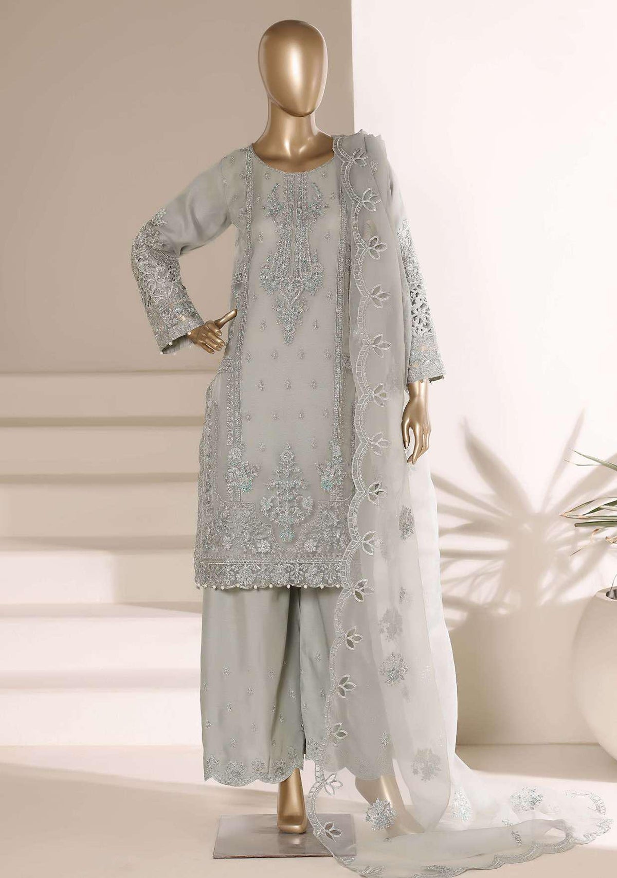 Mahpara by Sadabahar | Embroidered Formal 3 Piece Stitched Suit D-4