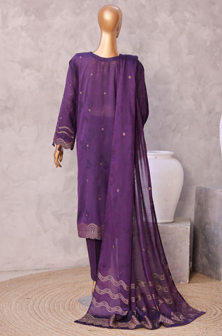 Valencia by HZ Textiles | Jacquard Embroidered 3 Piece Unstitched Suit D-3