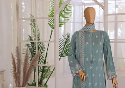 Oriental Printkari by HZ Textiles | Embroidered 3 Piece Unstitched Lawn Suit D-7