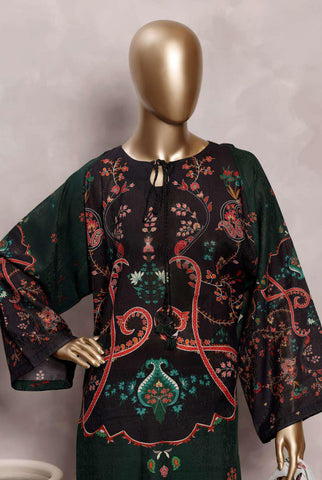 Sadabahar Printed Chamti Cotton | 3 Piece Stitched Kaftan Suit D-5
