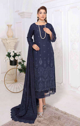Chaap Shimmery Chikankari Embroidery By Sobia Waseem D-01