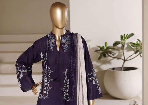Eclair by Sadabahar | Embroidered Lawn 3 Piece Stitched Suit D-3