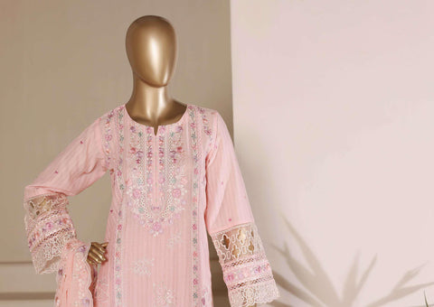 Sadabahar Luxury | Embroidered 3 Piece Stitched Slub Lawn Suit D-5