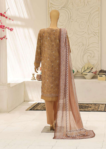 Mehak by HZ Textiles | Embroidered 3 Piece Unstitched Slub Lawn Suit D-2