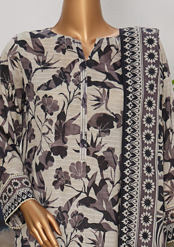 HZ Vital Prints Slub Lawn Dupatta  D-05