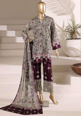 Sadabahar Vol-08 | Printed Lawn 3 Piece Stitched Suit D-5