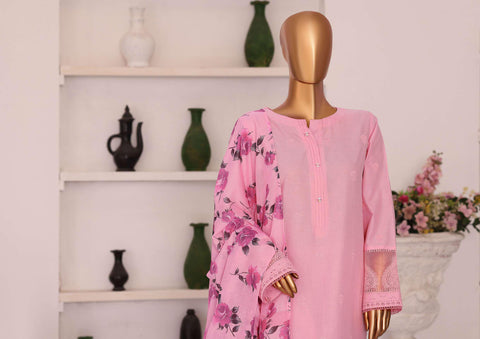 Floral Vibes by HZ Textiles | Embroidered 3 Piece Unstitched Lawn Suit D-2
