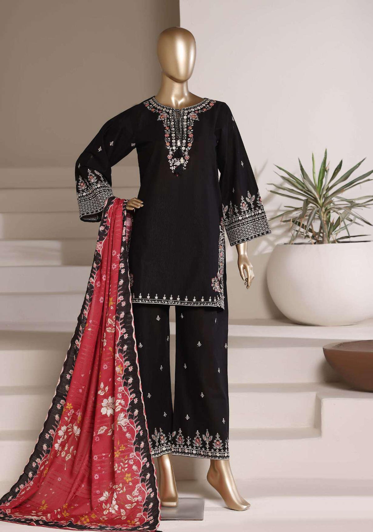 Eclair by Sadabahar | Embroidered Lawn 3 Piece Stitched Suit D-5