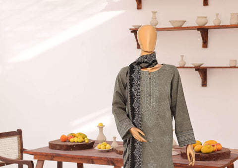 Venice by HZ Textiles | Premium Embroidered Cotton Lawn 3 Piece Unstitched Suit D-2
