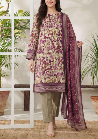 Daman Exclusive | Printed Lawn 3 Piece Unstitched Suit D-3