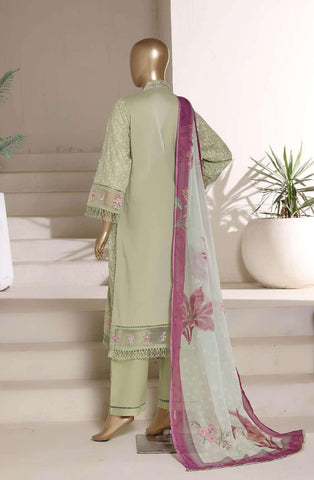 Multi Chickenkari by Sadabahar | Heavy Embroidered Lawn 3 Piece Stitched Suit D-4