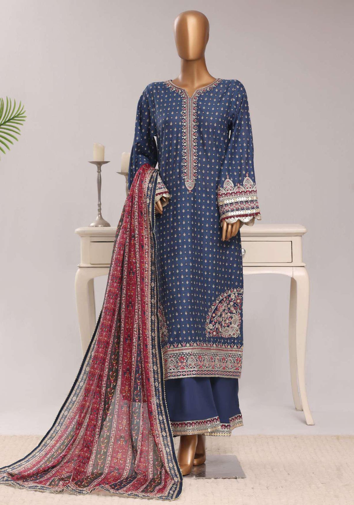 Regal by Sadabahar Vol-3 | Embroidered Lawn 3 Piece Stitched Suit D-5