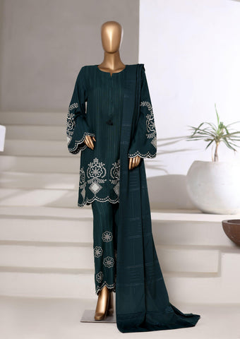 Sadabahar Vybe Emb Dhanak Stitched 3 Piece Suit D-6