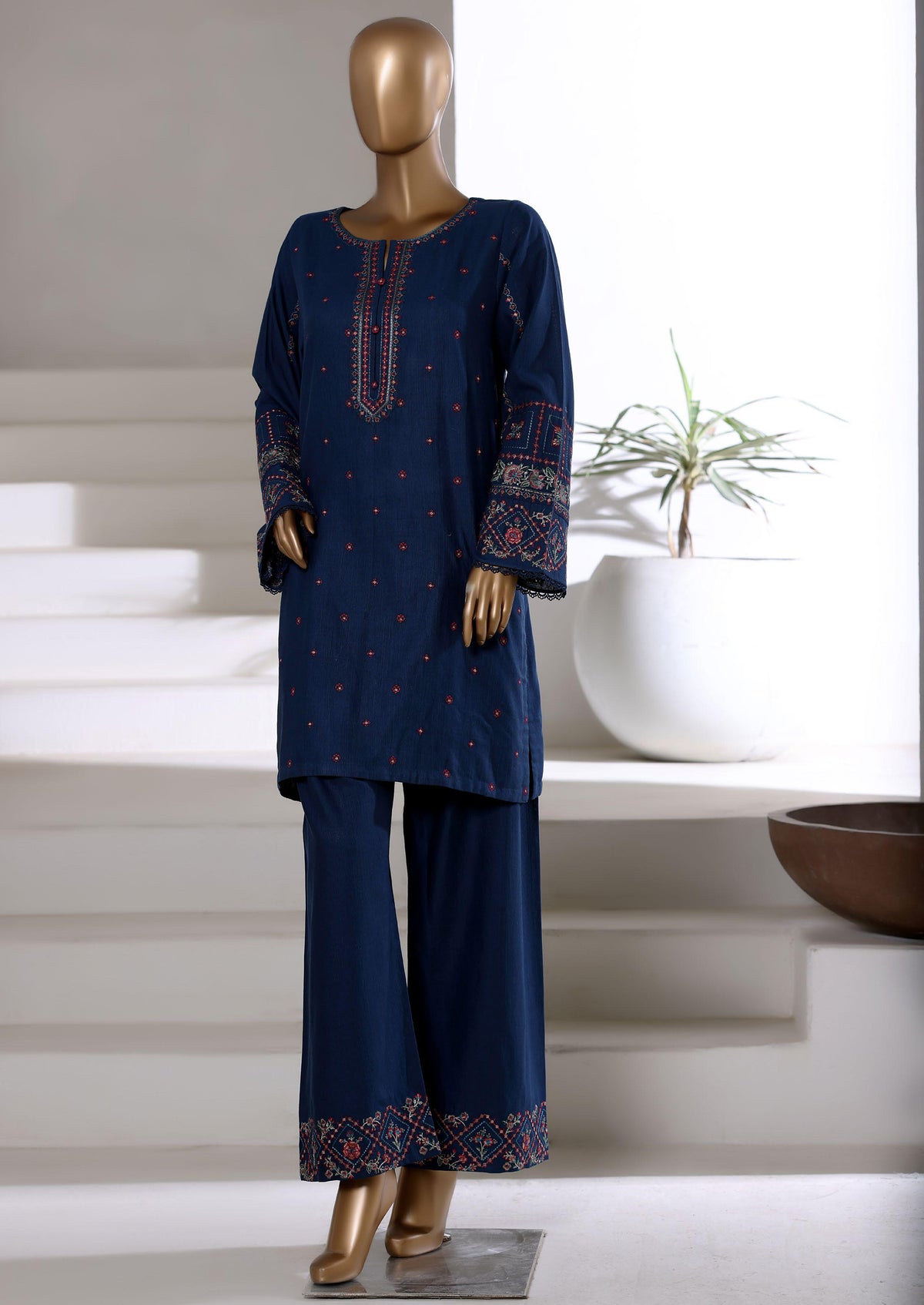 Vybe Co-Ords Emb Premium Winter Cotton Coll Sdabahar D-6