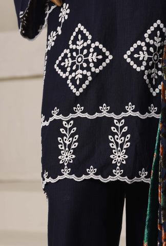 SADABAHAR Luxury Khaddar Karandi with Palachi Shawl 3Pc Stitched D-04