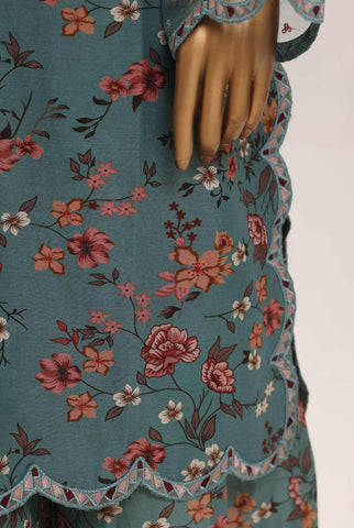 Malika by Sadabahar | Festive Embroidered Lawn 3 Piece Stitched Suit D-5