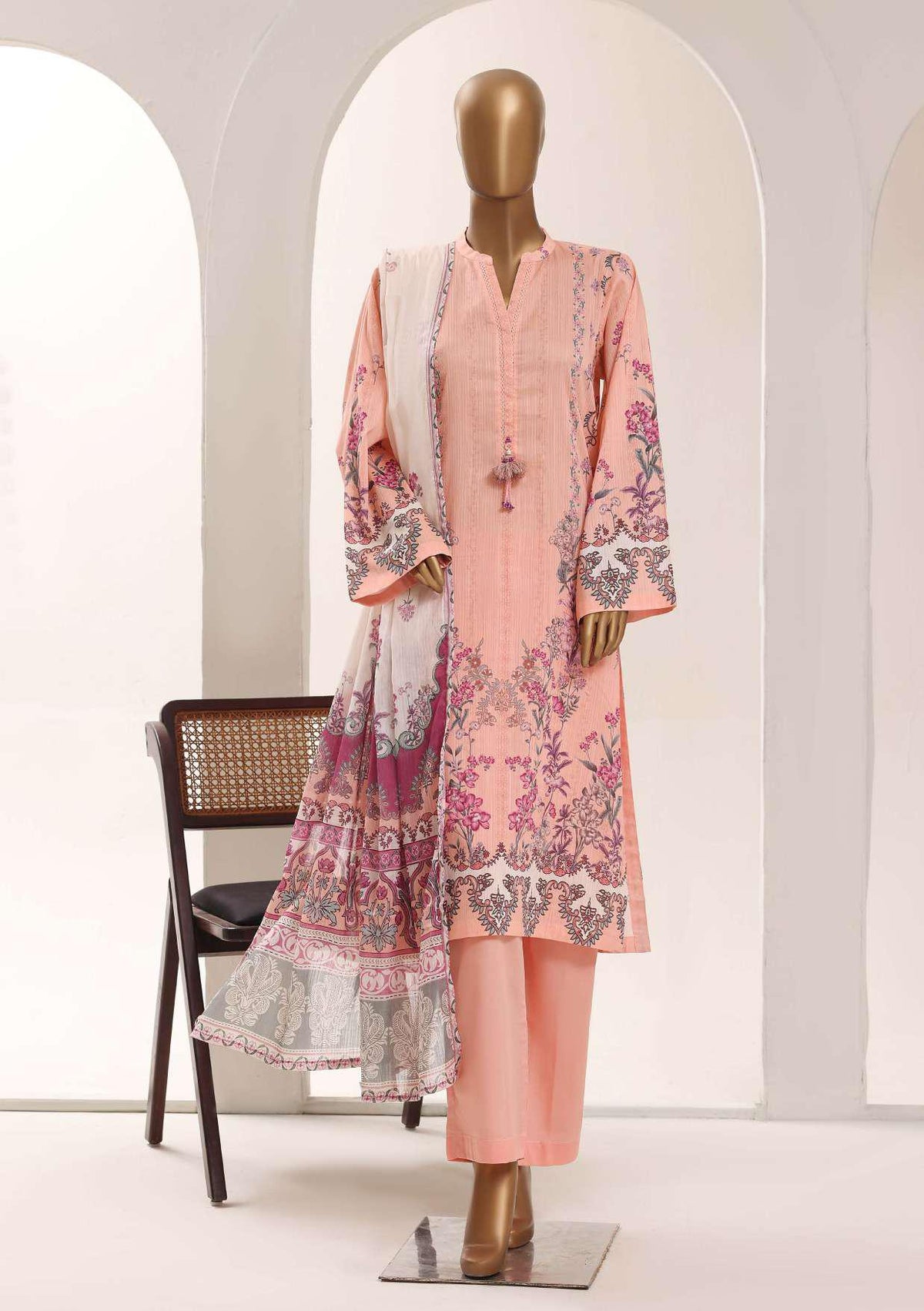 Sadabahar Printed Lawn Vol-12 | Printed Lawn 3 Piece Stitched Suit D-3