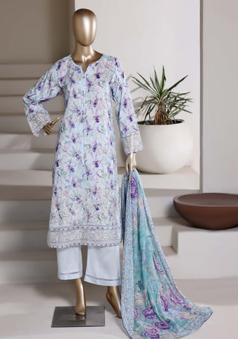 Sadabahar AMYRAH Vol-2 | Heavy Embroidered Lawn 3 Piece Stitched Suit D-1