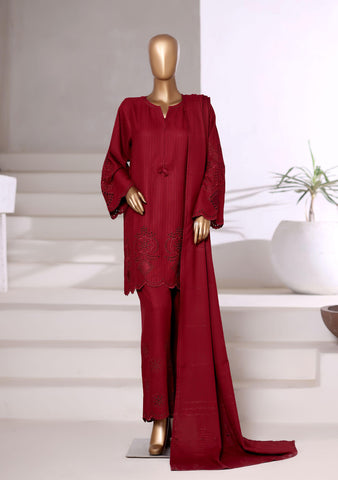 Sadabahar Vybe Emb Dhanak Stitched 3 Piece Suit D-1