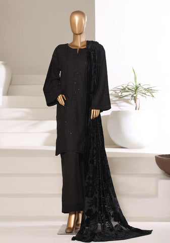 SADABAHAR Luxury Khaddar Karandi with Palachi Shawl 3Pc Stitched D-01