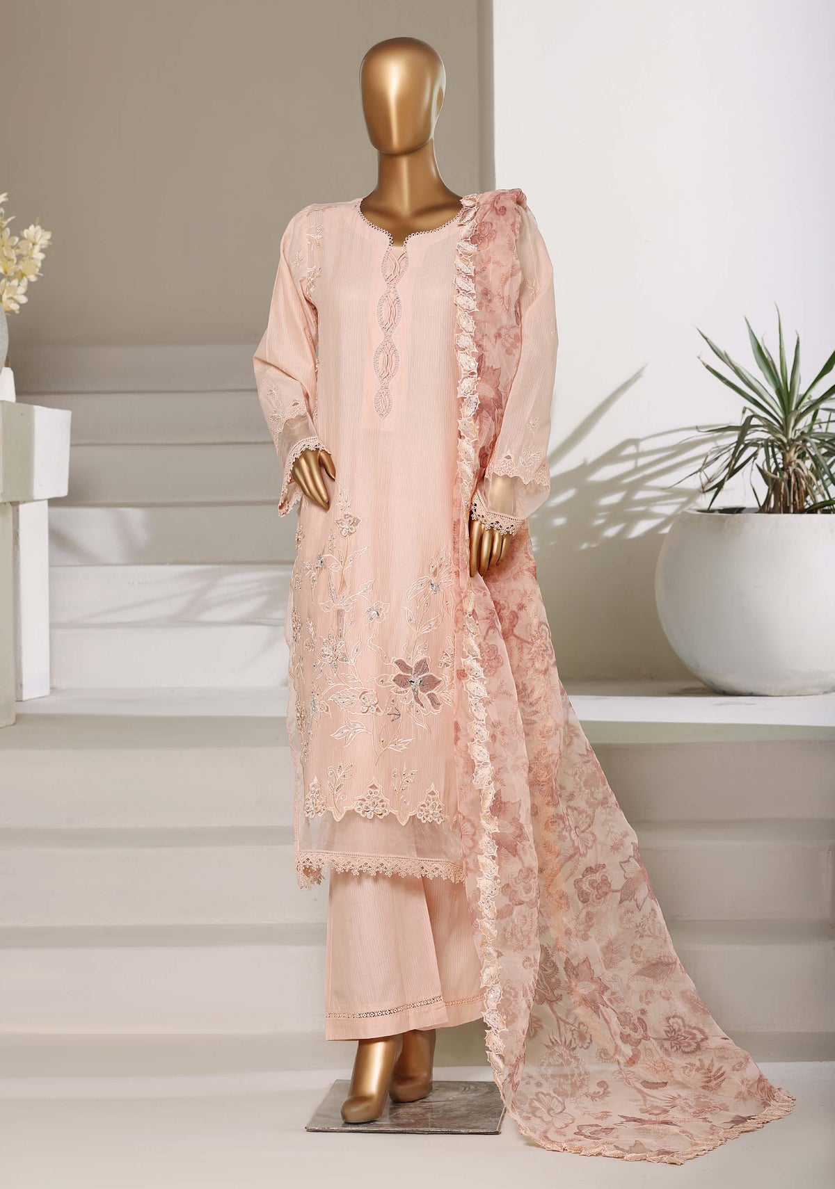 LUXURY EMBROIDERY LAWN FESTIVE 3PIECE STITCHED COLLECTION BY SADABAHAR D-6