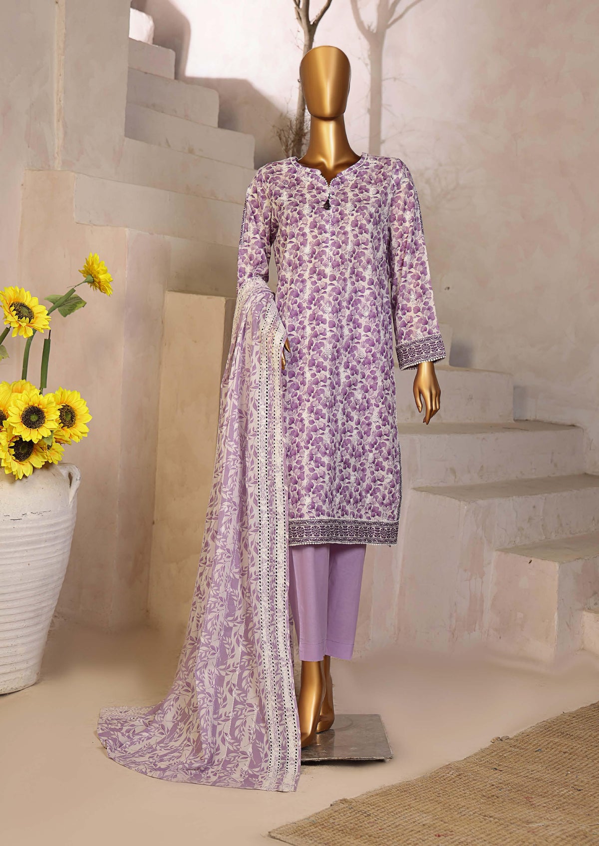 Dhagakari Embroidered Lawn Un Stitched 3 Pcs  Coll 2025 D-06