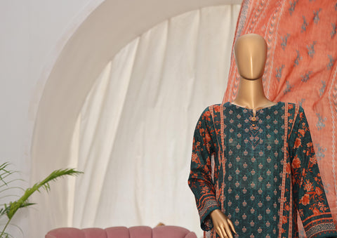 HZ Vital Prints Slub Lawn Dupatta  D-02