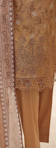 Mehak by HZ Textiles | Embroidered 3 Piece Unstitched Slub Lawn Suit D-2