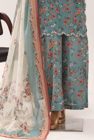 Malika by Sadabahar | Festive Embroidered Lawn 3 Piece Stitched Suit D-5