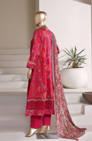 Sadabahar Luxury Peplum | Heavy Embroidered Lawn 3 Piece Stitched Suit D-6