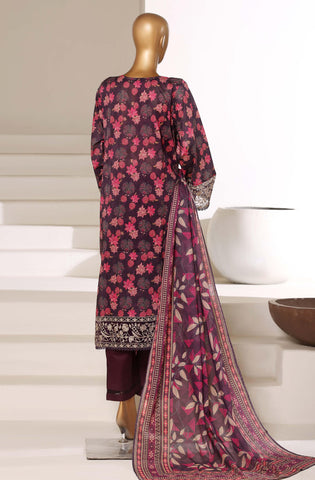Luxury Lawn Signature  Heavy Embroidered 3 Piece Stitched Suit By Sadabahar D-6