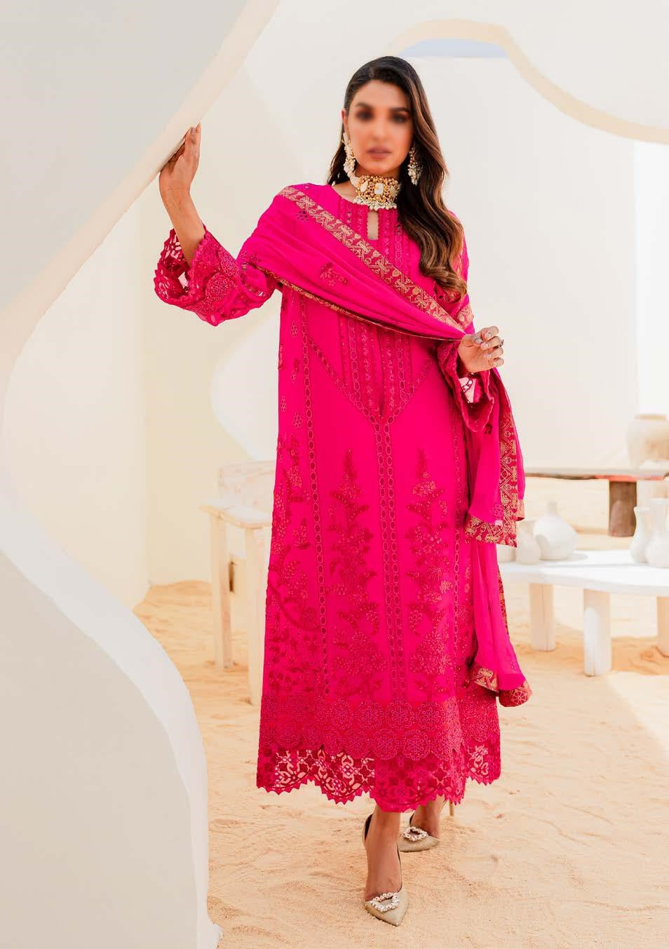 Sejal Luxury Chiffon Collection - BEETROOT PURPLE (QS23-503)