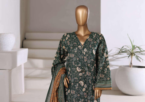 Sadabahar Printed Khaddar With Shimmer Ready To Wear 3Pc D-5