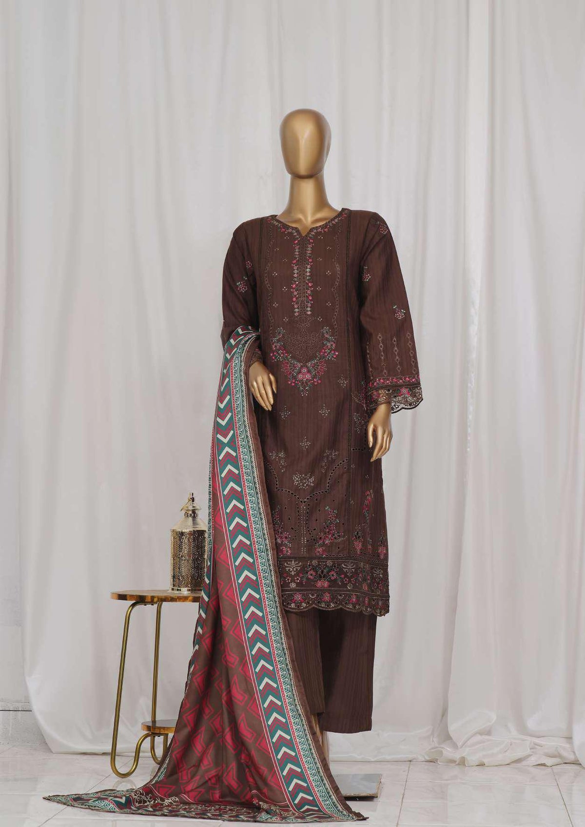 Luxury Embroidered Khaddar Coll:Vol-1  D-05  STITCHED 3 PCS